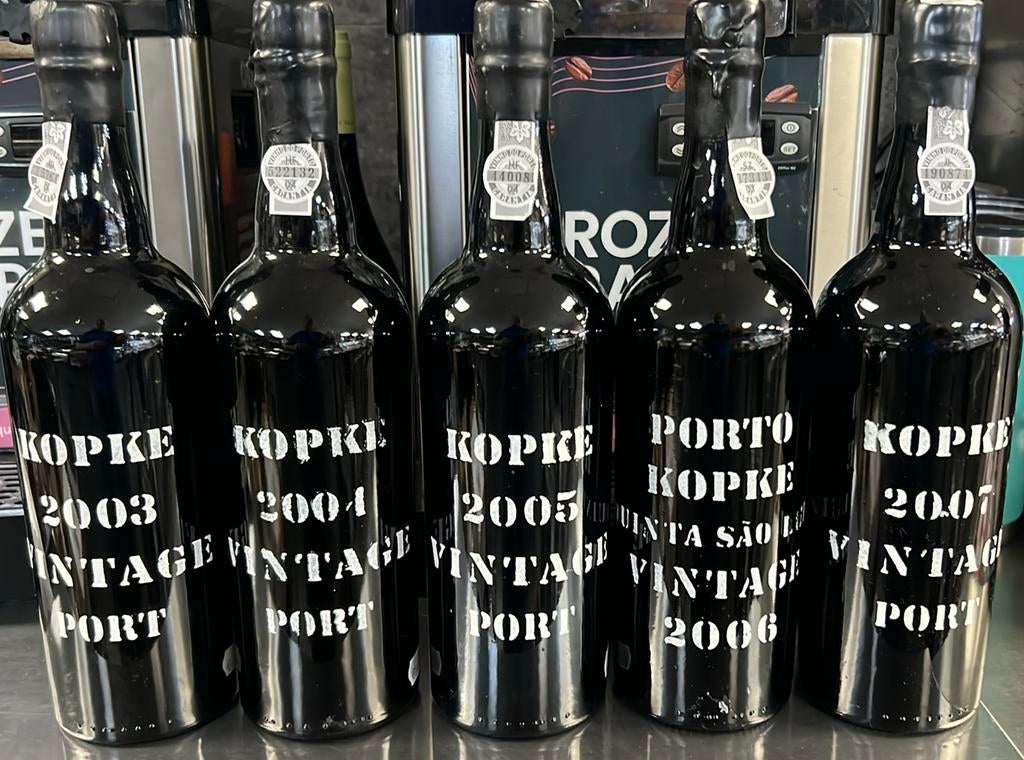 5 x VINTAGE PORT 2003 / 2004 / 2005 / 2006 / 2007 uit kelder, Ophalen of Verzenden, Zo goed als nieuw, Vol, Overige gebieden
