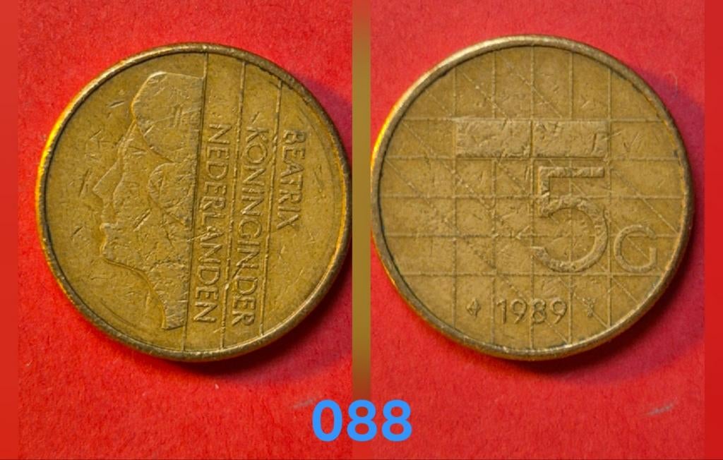 5 gulden 1989, Ophalen of Verzenden, Koningin Beatrix, 5 gulden