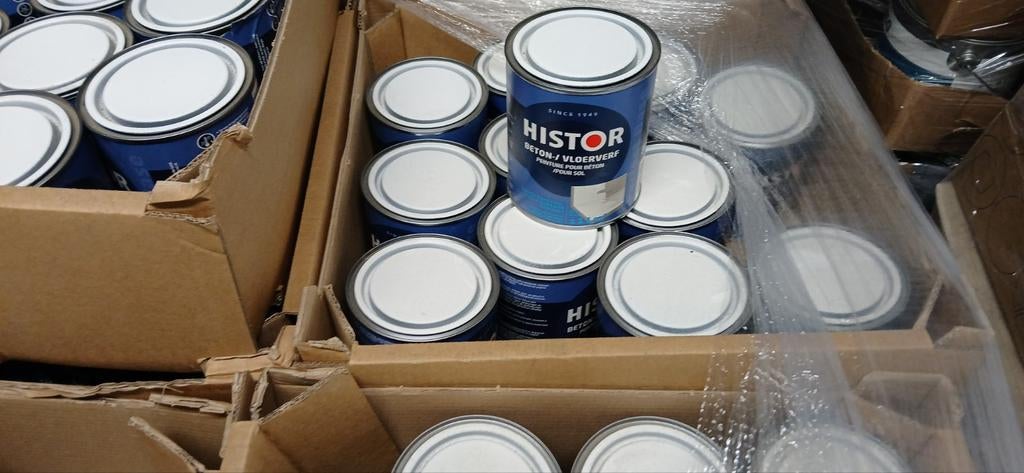 Histor betonverf wit grijs bruin rood en groen, Ophalen of Verzenden, Nieuw, Wit