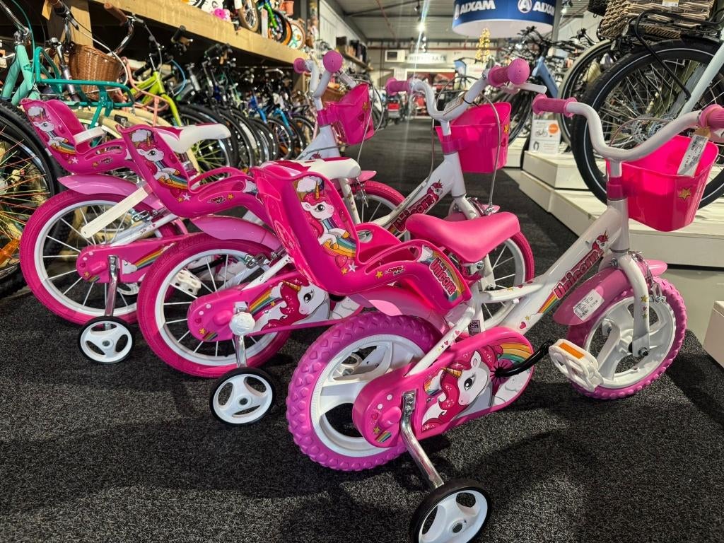 Dino Bikes Unicorn Kinderfietsen 10 tot 16 inch, Fietsen en Brommers, Fietsen | Kinderfietsjes, Zijwieltjes, Nieuw, Ophalen of Verzenden