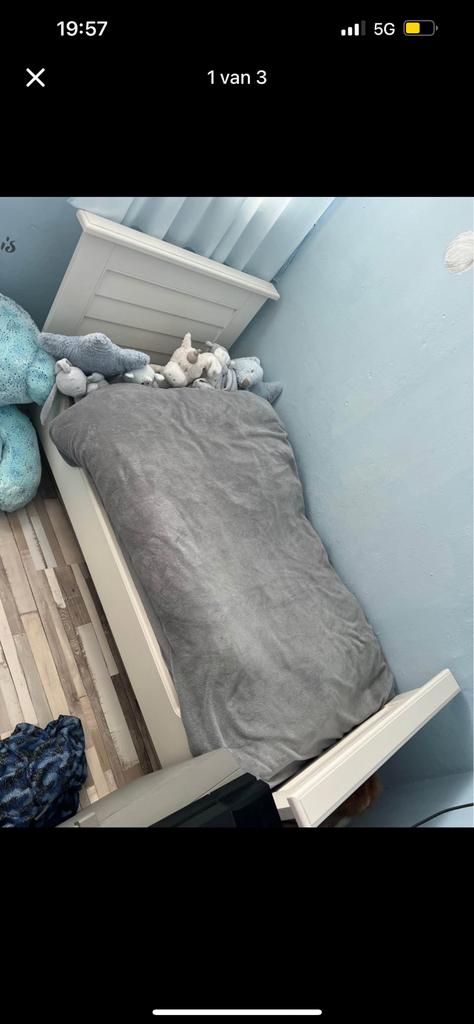 Peuterbedje, Huis en Inrichting, 90 cm, Eenpersoons, Ophalen of Verzenden, Zo goed als nieuw