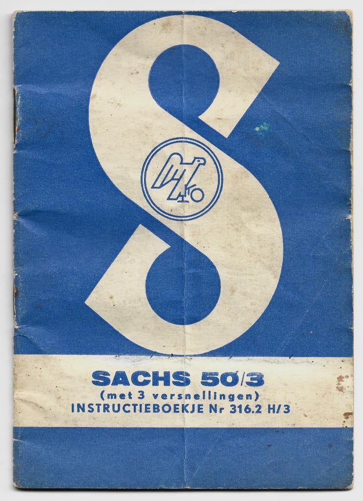 Sachs 50 /3 instructieboekje handleiding 3 versnell. (7263z), Ophalen of Verzenden, Zo goed als nieuw