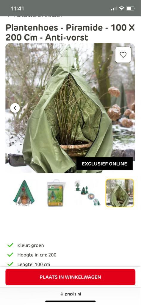 3x Plantenhoes  100x200cm Anti-vorst palm of olijf hoes, Ophalen, Nieuw, Rond, Kunststof