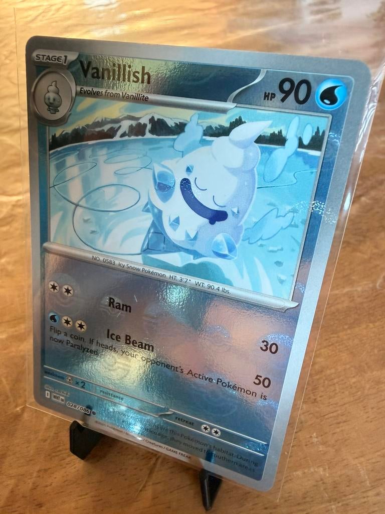 Vanillish Reverse Pokeball - White Flare - Engels, Hobby en Vrije tijd, Verzamelkaartspellen | Pokémon, Nieuw, Losse kaart, Foil