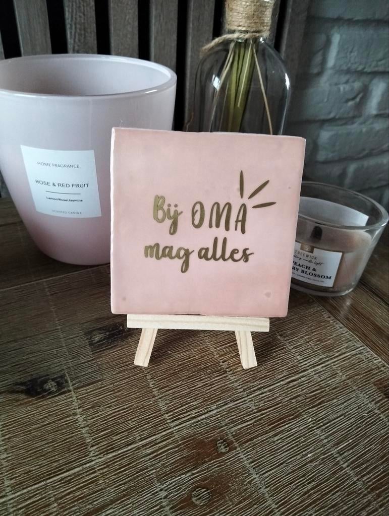 Leuke tegeltjes met tekst, kadotip, Ophalen of Verzenden, Nieuw