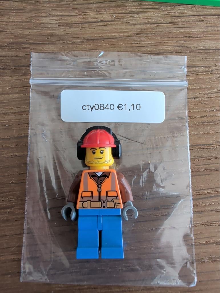 Lego Minifiguur Bouwvakker - Nieuw in Zakje, Ophalen of Verzenden, Nieuw, Losse stenen, Lego