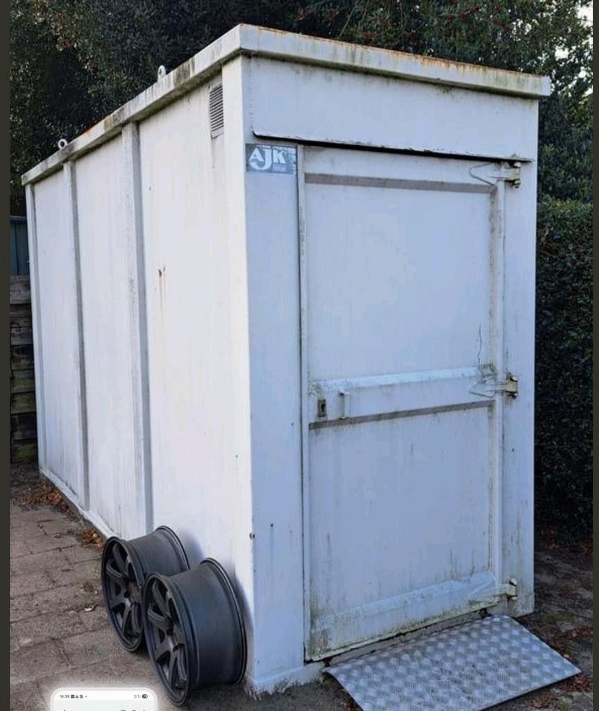 Te koop stalen container- tuinhuis- schuurtje, Tuin en Terras, Overige typen, Ophalen of Verzenden, Metaal