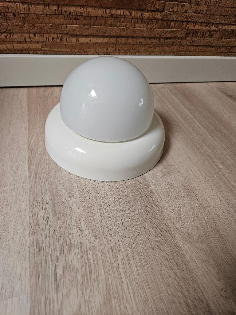 vintage bollamp, Huis en Inrichting, Lampen | Plafondlampen, Ophalen of Verzenden, Gebruikt, Glas, Vintage