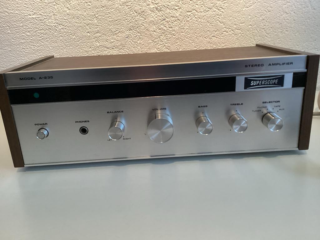 Superscope A-235 Stereo Versterker - Vintage, Ophalen of Verzenden, Gebruikt, Stereo, Minder dan 60 watt