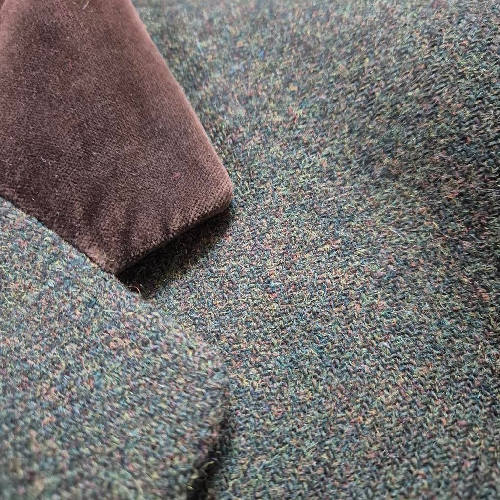 M38 Lanaby's colbert, mosgroen, bruine fluweel kraag 70% wol, Kleding | Dames, Maat 38/40 (M), Lanaby 's, Ophalen of Verzenden