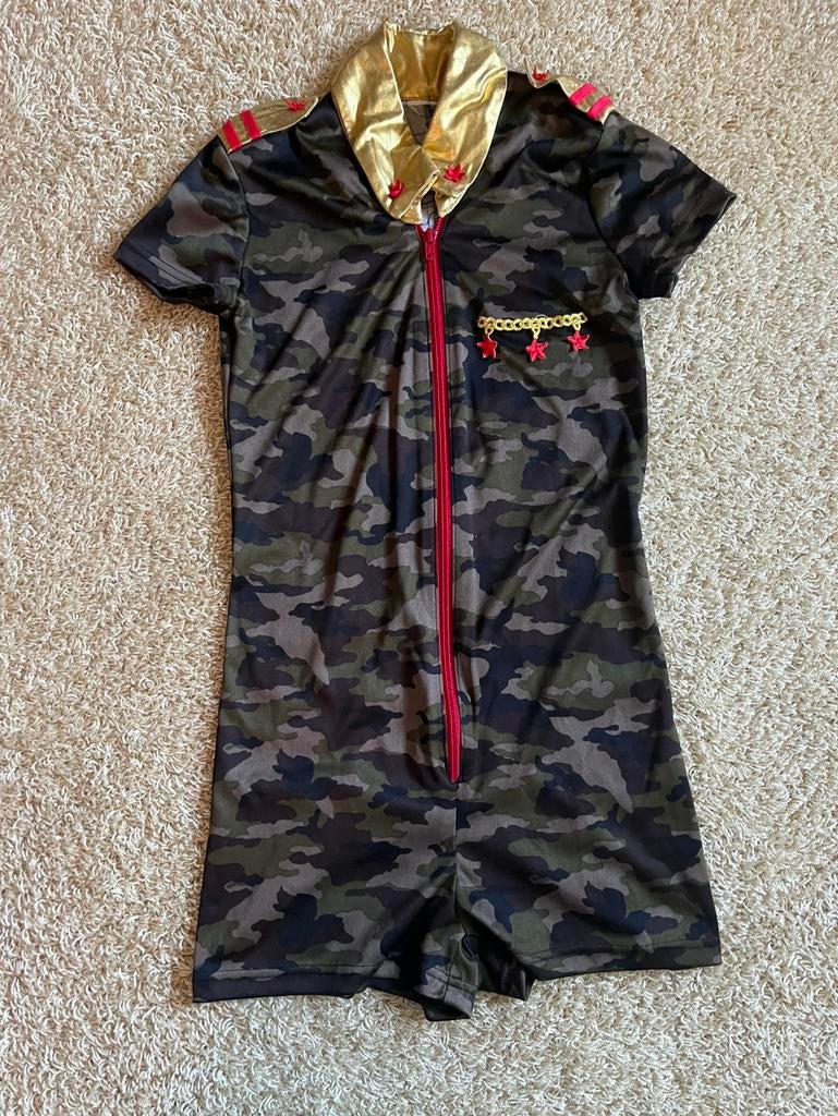Carnaval leger/camouflage jumpsuit mt. 34/xs, Kleding | Dames, Ophalen of Verzenden, Zo goed als nieuw, Maat 34 (XS) of kleiner