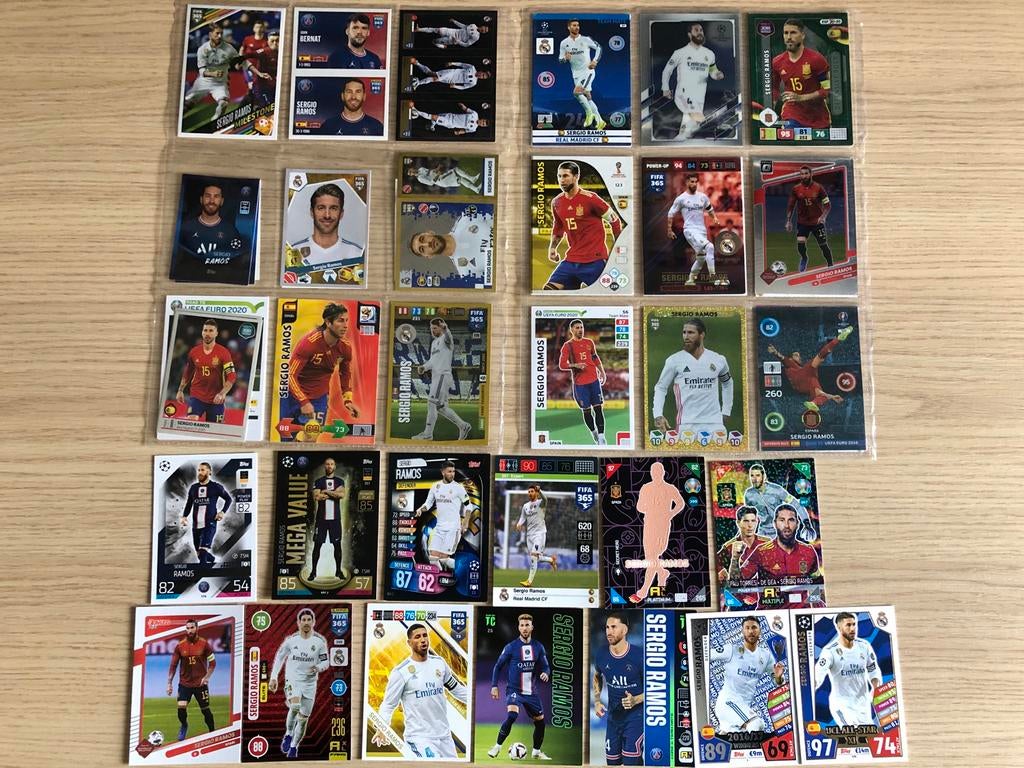 Panini & Topps Collectie Sergio Ramos, Ophalen of Verzenden, Zo goed als nieuw, Buitenlandse clubs, Spelerskaart