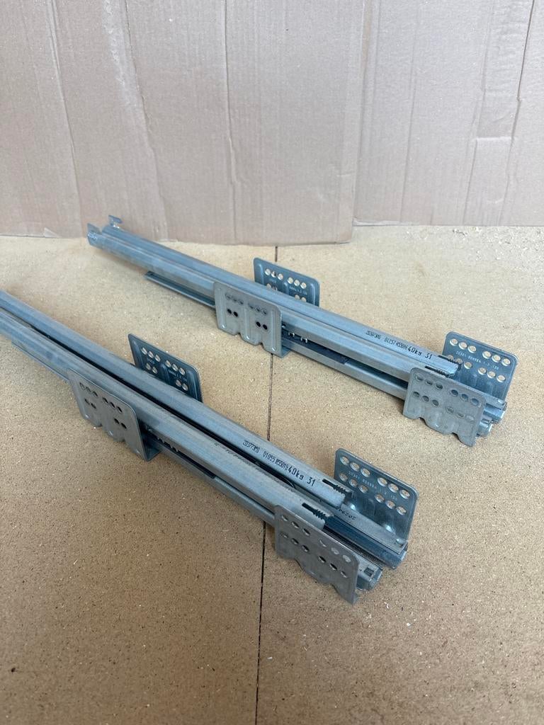 2x Hettich Ladegeleiders met Soft Close, Ophalen of Verzenden, Gebruikt, IJzer, Overige typen