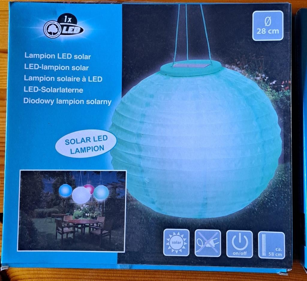 Solar LED lampion, Minder dan 50 watt, Nieuw, Ophalen of Verzenden, Hanglamp