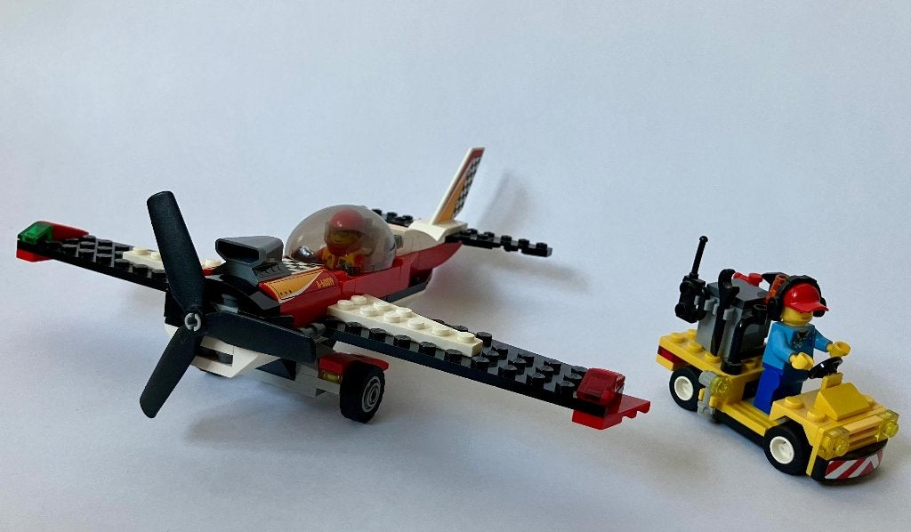 Lego City 60019 Stuntvliegtuig met onderhoudswagen, City, Lego, Inclusief instructies, Ophalen of Verzenden