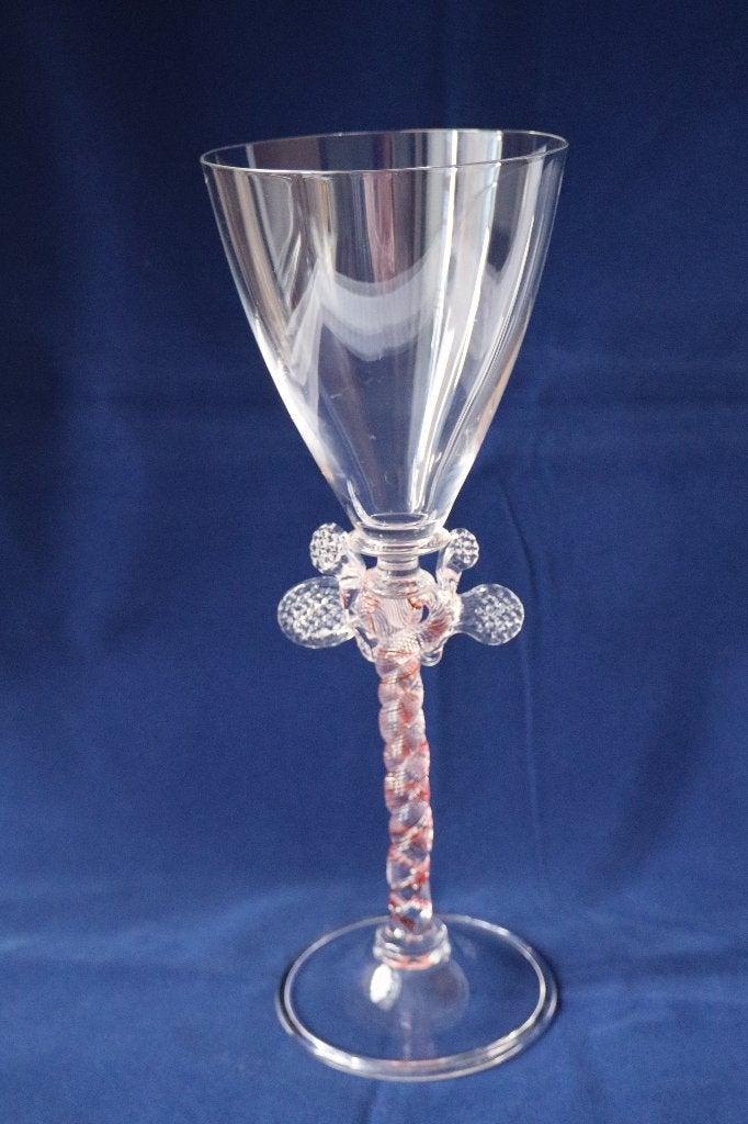Antiek Venetiaans kelkglas geblazen Murano glas, jaren 1920, Ophalen of Verzenden