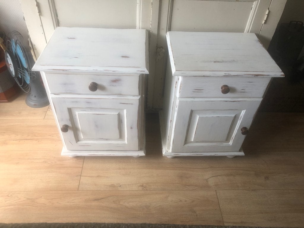 brocante nachtkastjes, Huis en Inrichting, Ophalen, Gebruikt, Minder dan 45 cm, 70 cm of meer