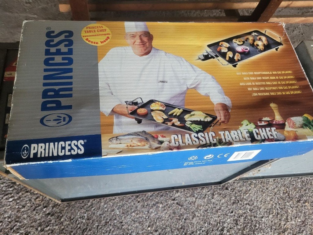 Princess Table Chef Classic - Grillplaat, Witgoed en Apparatuur, Ophalen of Verzenden, Gebruikt, Tafelgrill