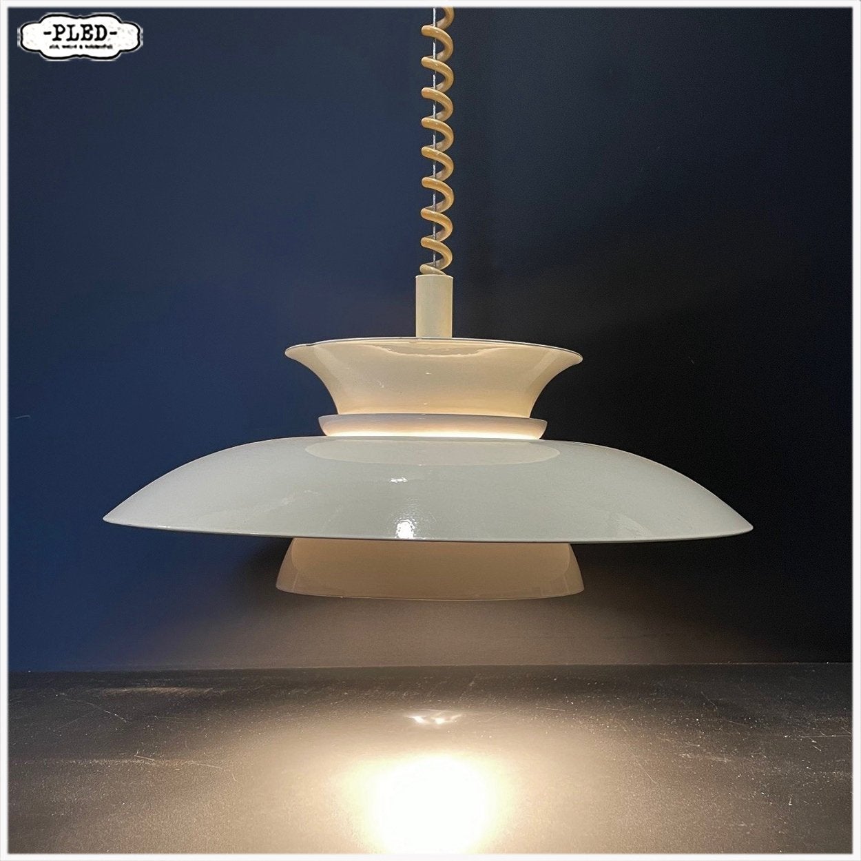 Vintage lamp Hanglamp in stijl Louis Poulsen, Poul Hennigsen, Ophalen, E27 (groot), Nb, Nb
