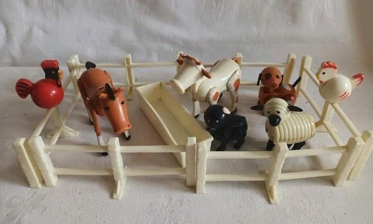 Vintage Fisher Price boerderijdieren set 117 uit 1981, Kinderen en Baby's, Speelgoed | Fisher-Price, Ophalen of Verzenden, Gebruikt