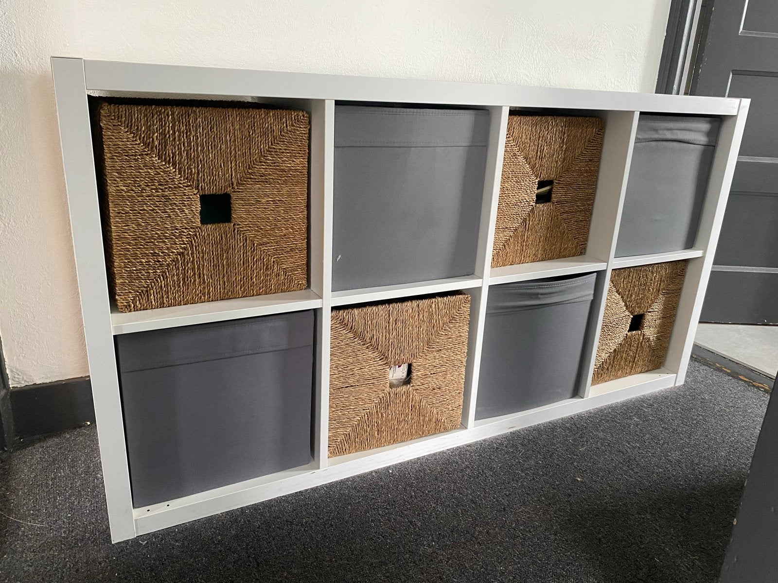 Witte kast met 8 vakken, inclusief of exclusief opbergdozen, Ophalen, Gebruikt
