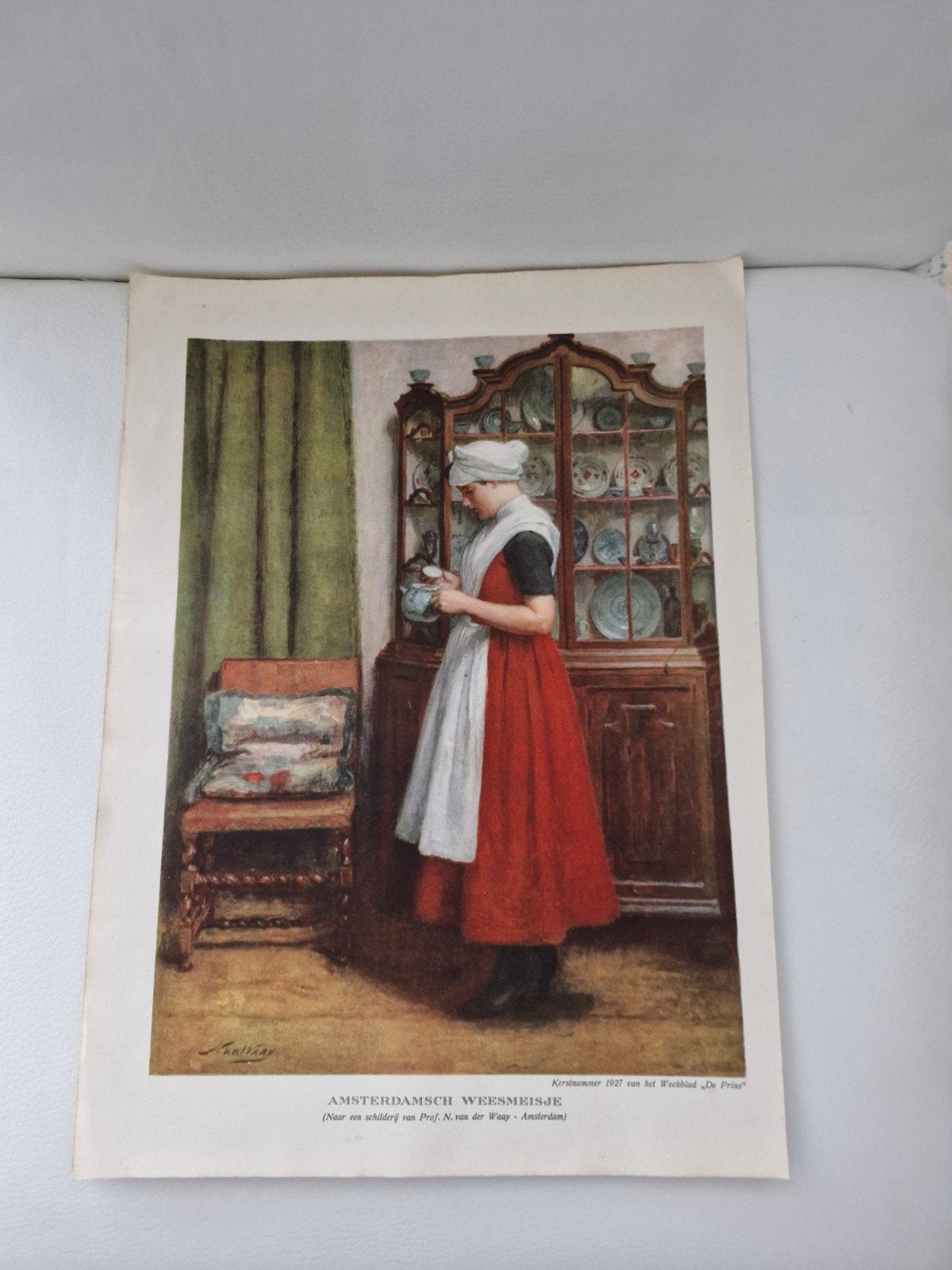 Amsterdamse Weesmeisje - Vintage Print/Reproductie, Antiek en Kunst, Ophalen of Verzenden, Print, Print/reproductie