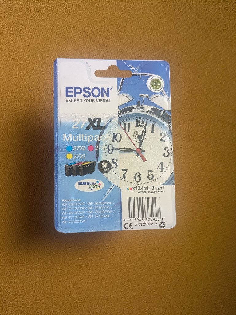 Epson 27XL Colour Multipack (CMY) – Original, sealed, Verzenden, Nieuw, Cartridge, Epson