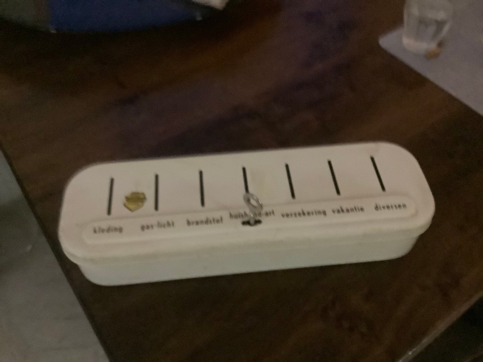 Te koop Brabantia spaardoosje, Ophalen, Gebruikt, Metaal of Blik, Overige thema's