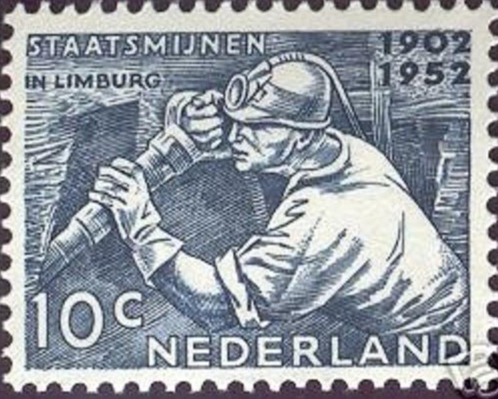 Nederland 1952 - nvph 582 - Staatsmijnen - plakkerafdrukje, Verzenden, Na 1940