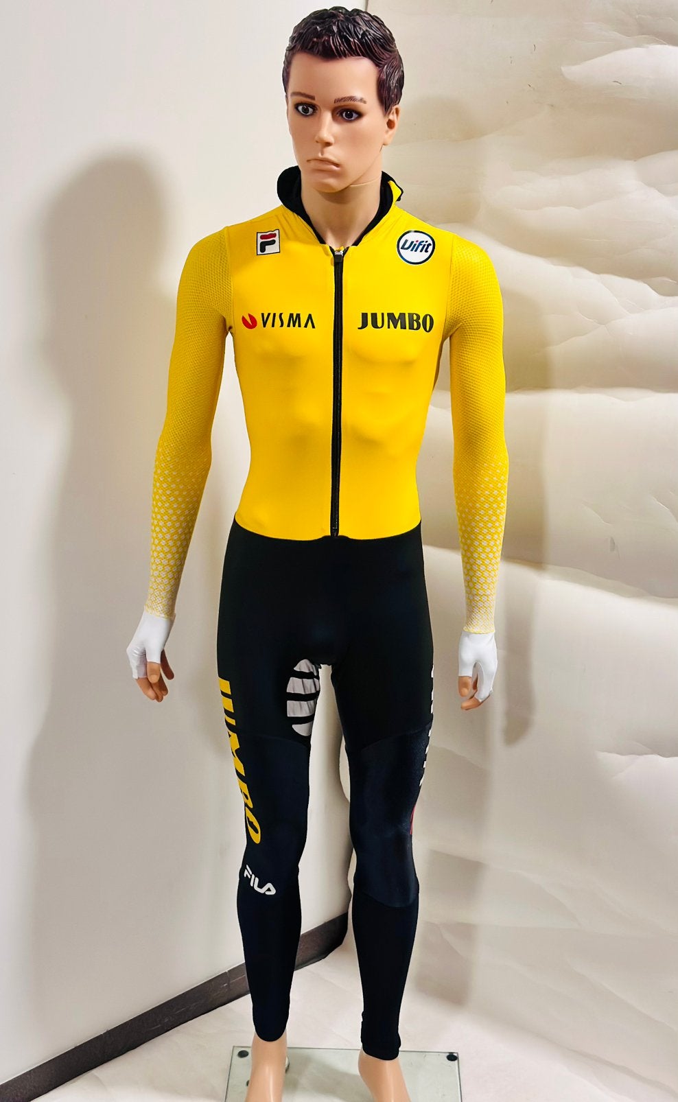 Schaatskleding schaatspak snelpak speesuit maat L rubber, Ophalen of Verzenden, Zo goed als nieuw, Overige typen, Overige merken