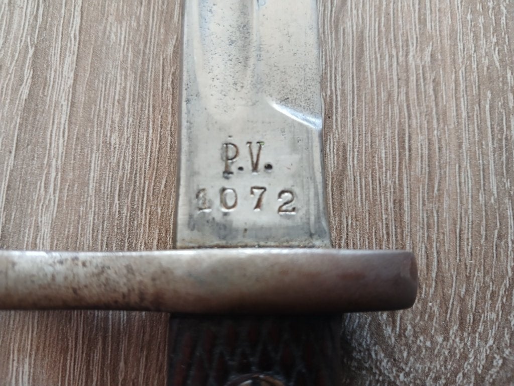 Spaanse Mauser bajonet., Ophalen of Verzenden, Landmacht, Overige gebieden, Mes of Dolk