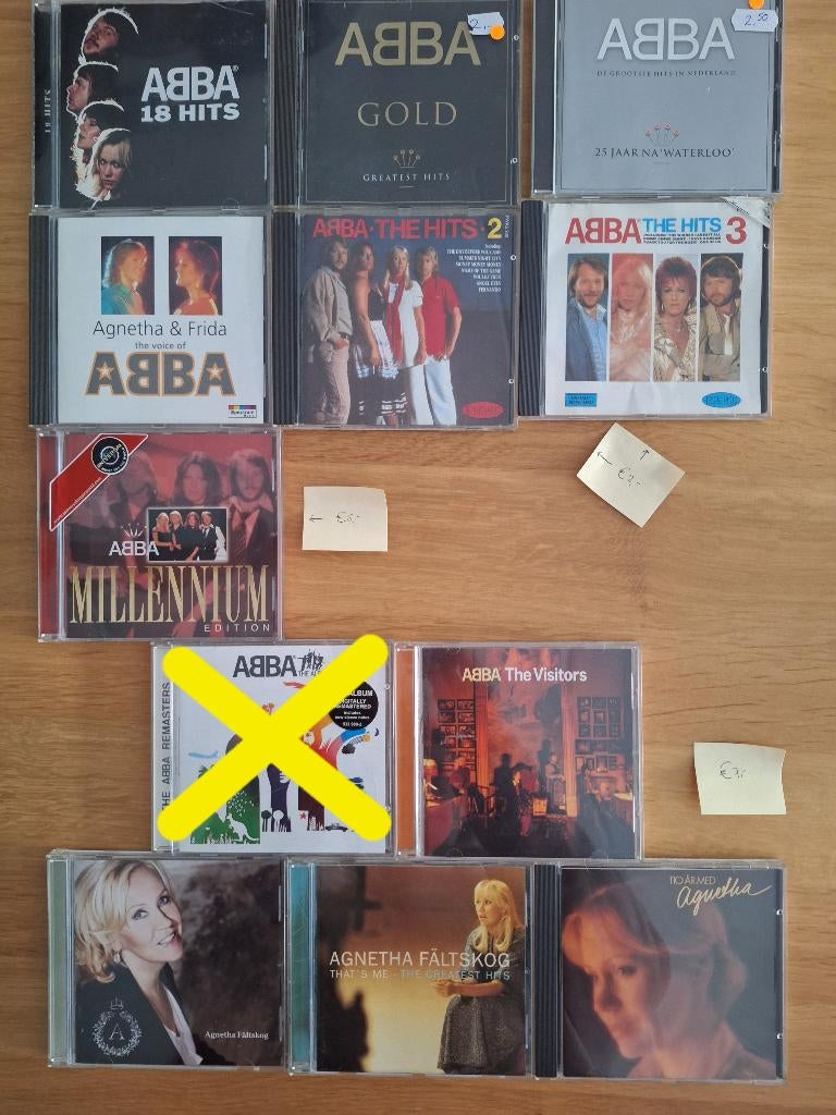 Grote set ABBA cd s vanaf €2 per stuk te koop, Ophalen of Verzenden, Gebruikt