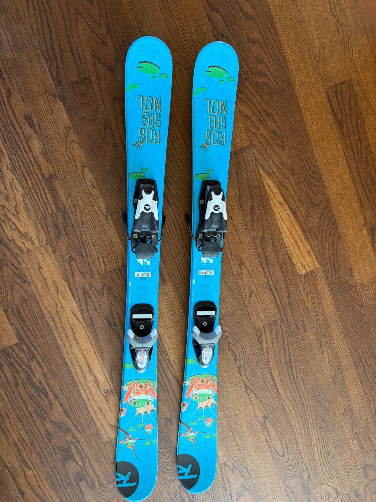 Rossignol ski's met Salomon skischoenen (105 cm), Ophalen, Gebruikt, 100 tot 140 cm, Rossignol