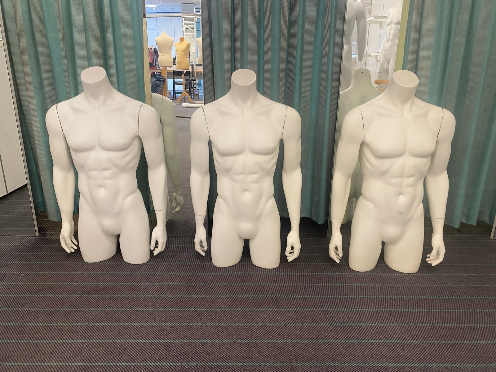 3x Mannen Torso Paspoppen 90cm met Afneembare Armen, Ophalen