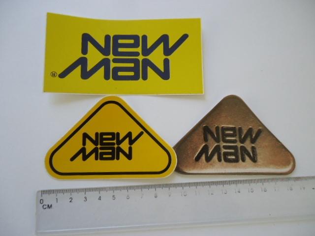 sticker oud NEW MAN logo Newman race autosport porsche Loewy, Verzenden, Zo goed als nieuw, Bedrijf of Vereniging