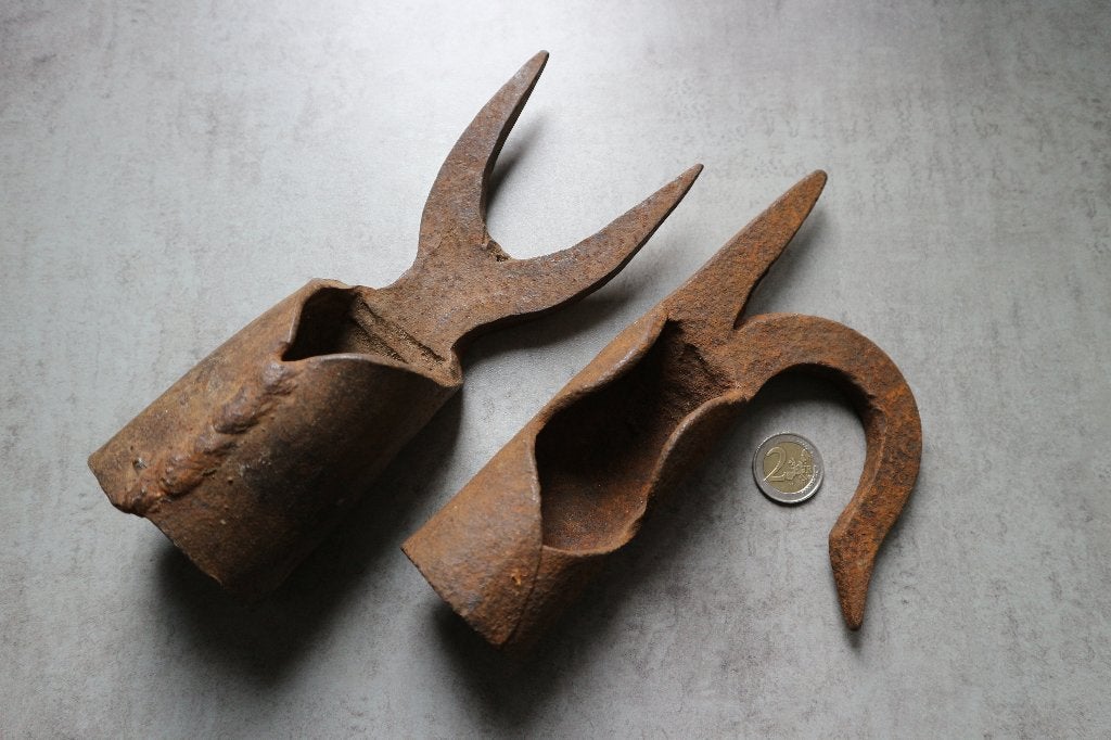 Antieke smeedijzeren bootshaken, Ophalen of Verzenden