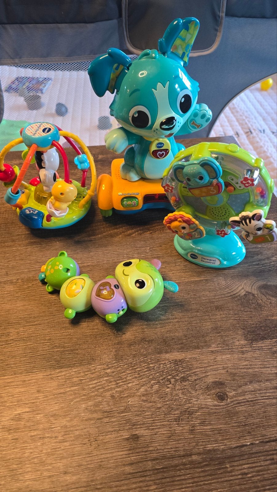 VTech Speelgoed Set: Hondje, Rammelaar en Rups, Ophalen, Gebruikt, 6 maanden tot 2 jaar