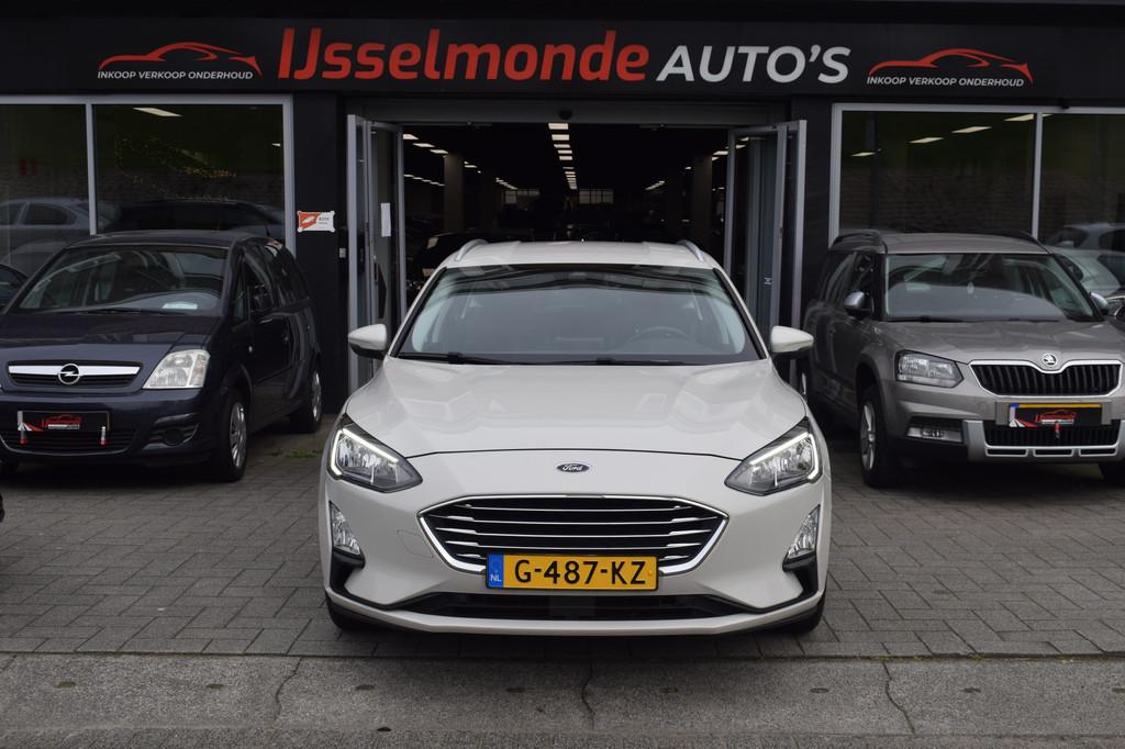 Ford FOCUS Wagon 1.0 EcoBoost Titanium NAP Automaat A.Camera, Stof, Gebruikt, Wit, Origineel Nederlands
