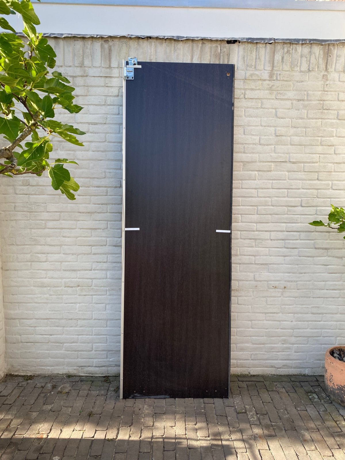 Pax schuifdeuren 75x236 donker hout 2x, Ophalen, Gebruikt, 215 cm of meer, Binnendeur