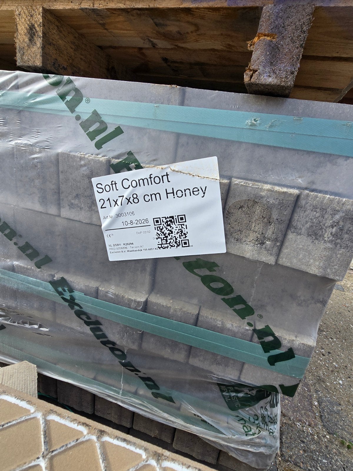 Nieuwe stoeptegels Soft Comfort Klinkers 21x7x8 cm Honey te, Ophalen, Klinkers, Nieuw, 10 m² of meer