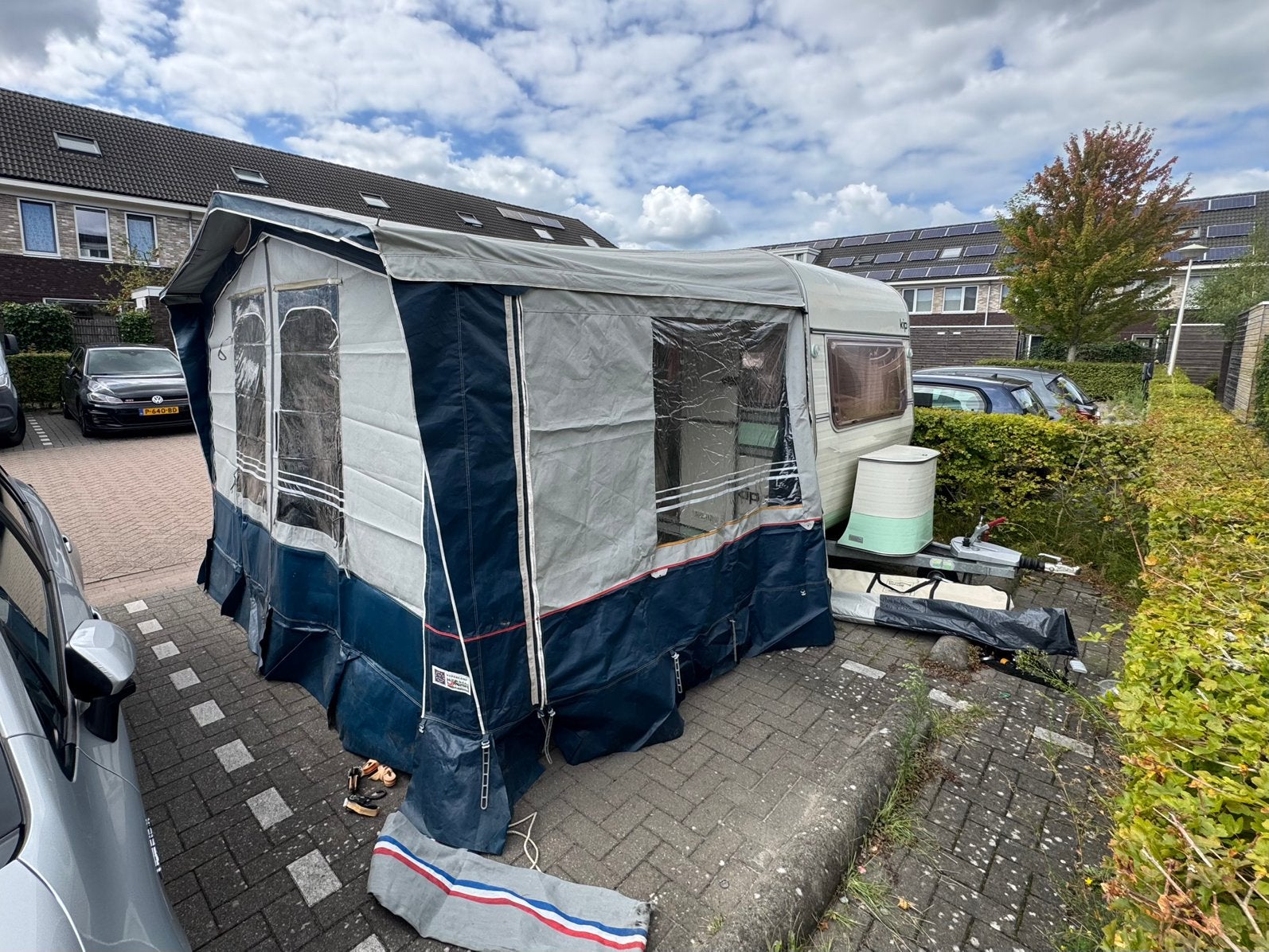Voortent Obelink Hypercamp compleet voor caravans tot 390, Ophalen, Gebruikt