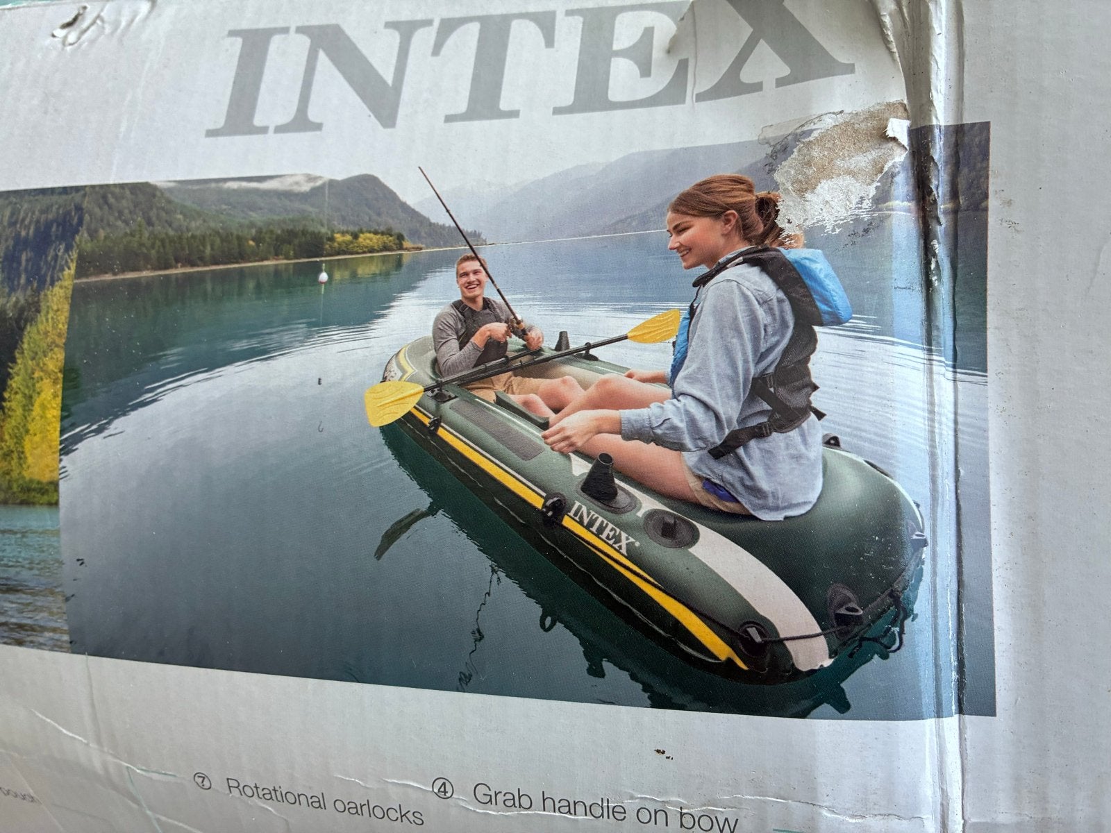 Intex seahawk 2 rubberen opblaas boot, Watersport en Boten, Kano's, Zo goed als nieuw, Overige typen, Twee personen, Opblaasbaar