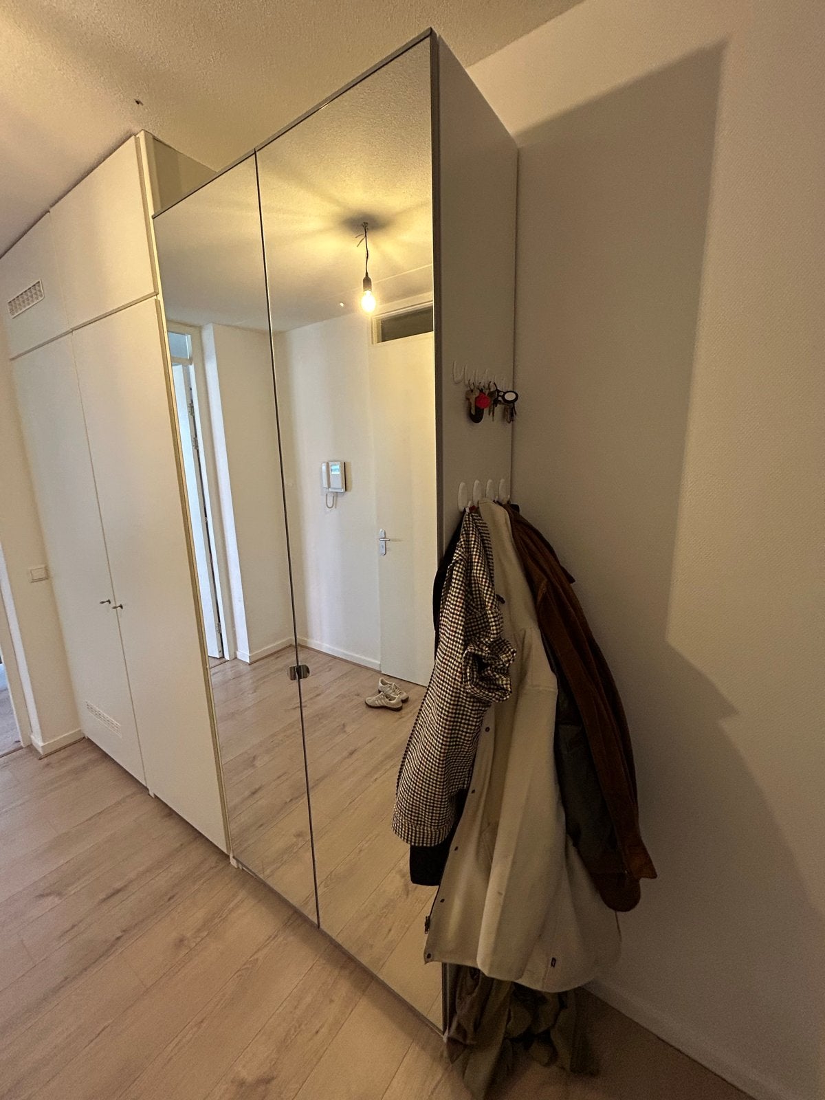 IKEA Kast met spiegeldeuren - 100x38x233 cm, Ophalen, Gebruikt, 200 cm of meer, 50 tot 100 cm