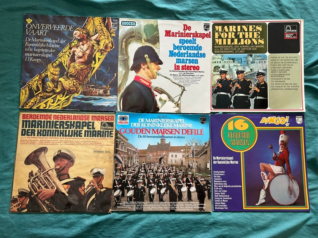 8 LP's De Marinierskapel der Koninklijke Marine (ook per st), LP, Gebruikt, Overige genres, Ophalen of Verzenden