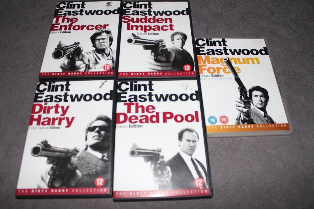 DVD The Dirty Harry Collection, Vanaf 16 jaar, Nederlands, Actie, Ophalen of Verzenden