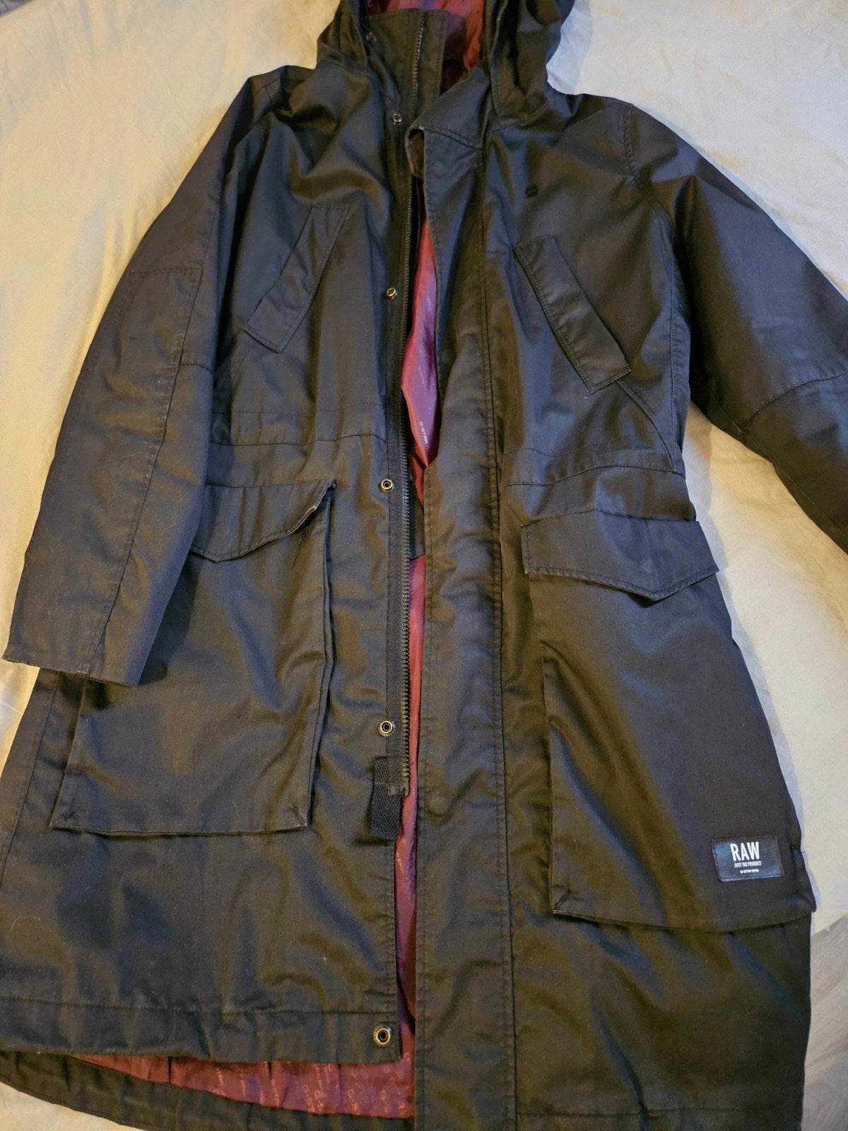 G star parka, Verzenden, Zo goed als nieuw, Maat 38/40 (M), Zwart