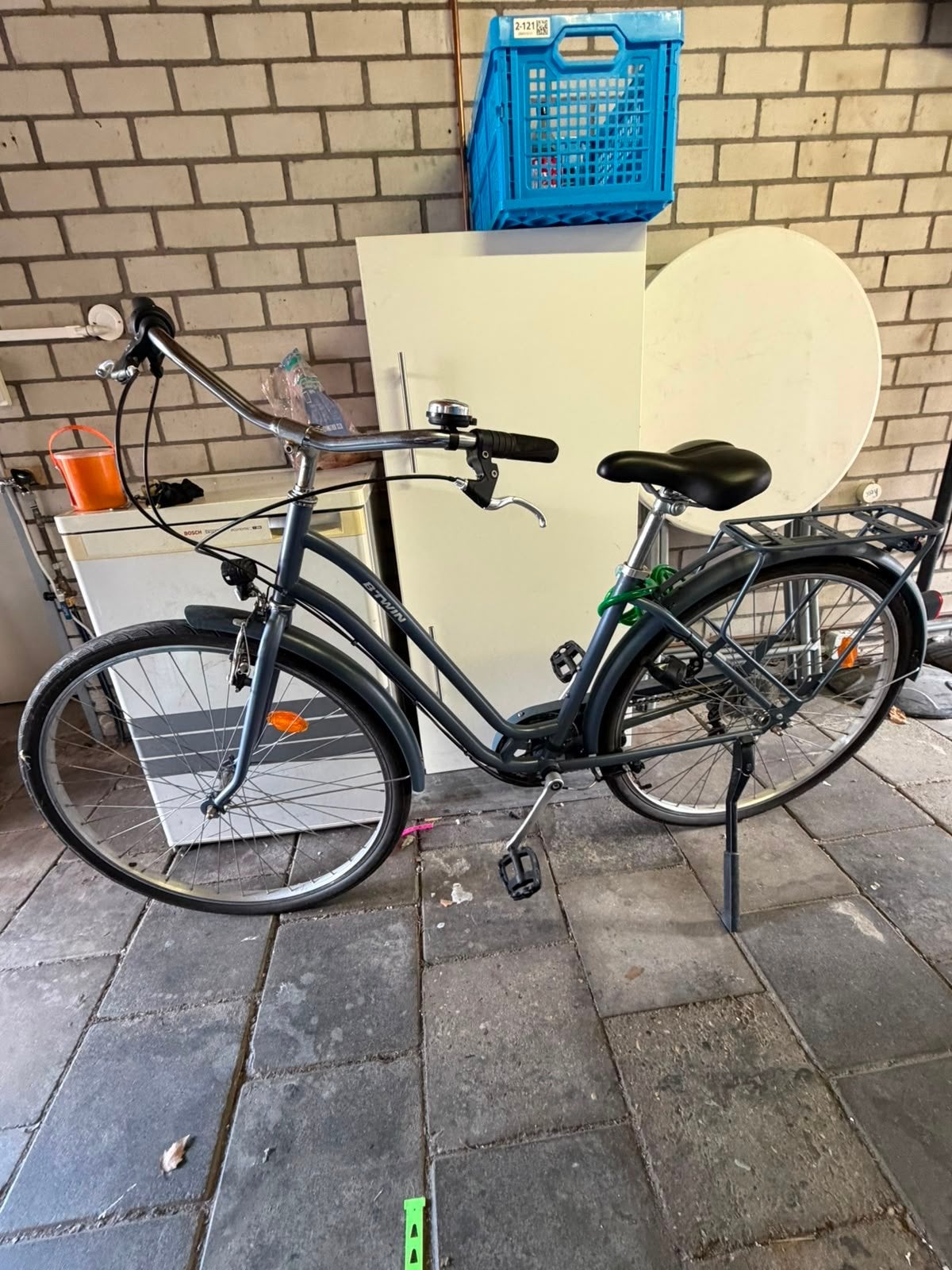 Damesfiets B'Twin Elops 120, (Extra) lage instap, Velgrem, Zo goed als nieuw, 50 tot 53 cm