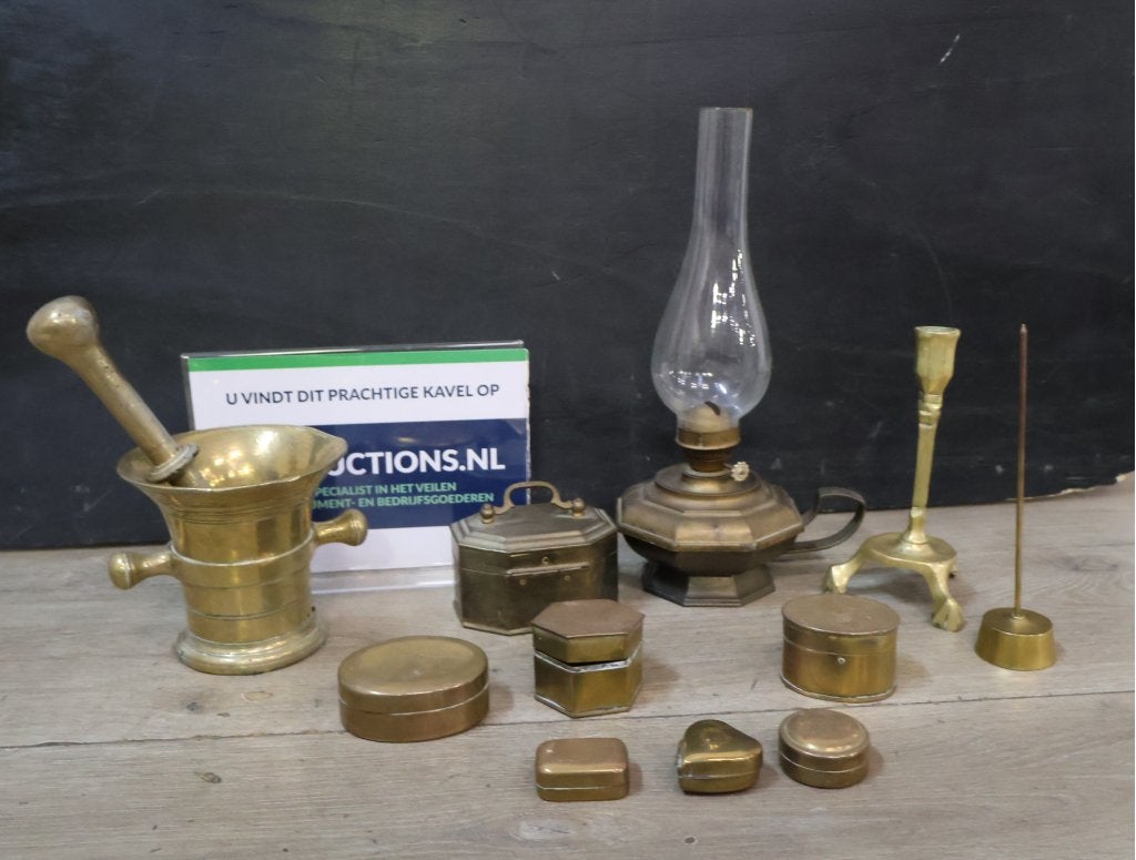 Set antieke messing objecten, Ophalen of Verzenden