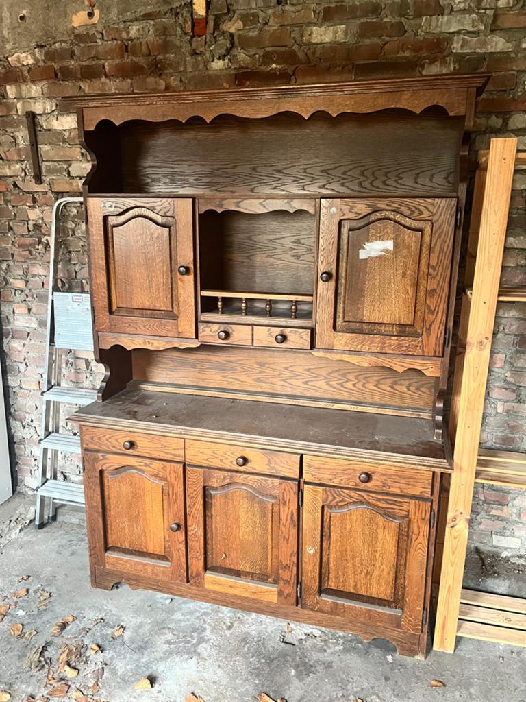 Vintage eiken dressoir/buffetkast, Ophalen