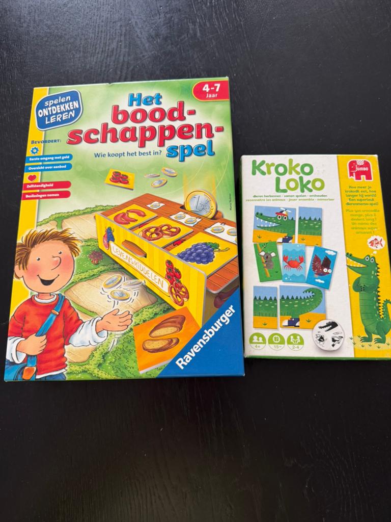 Spellen: Boodschappen spel en Krokoloco, Ophalen of Verzenden, Gebruikt